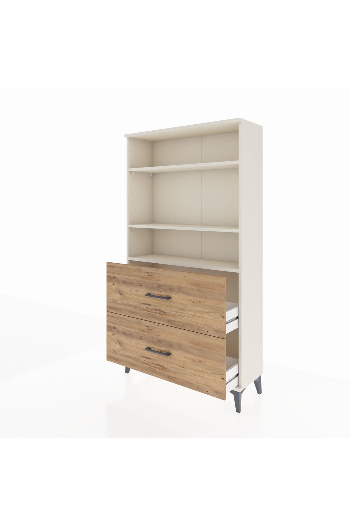 Arges Dolap 3 Raflı 2 Çekmeceli 88x30x163 - S21M022V3A