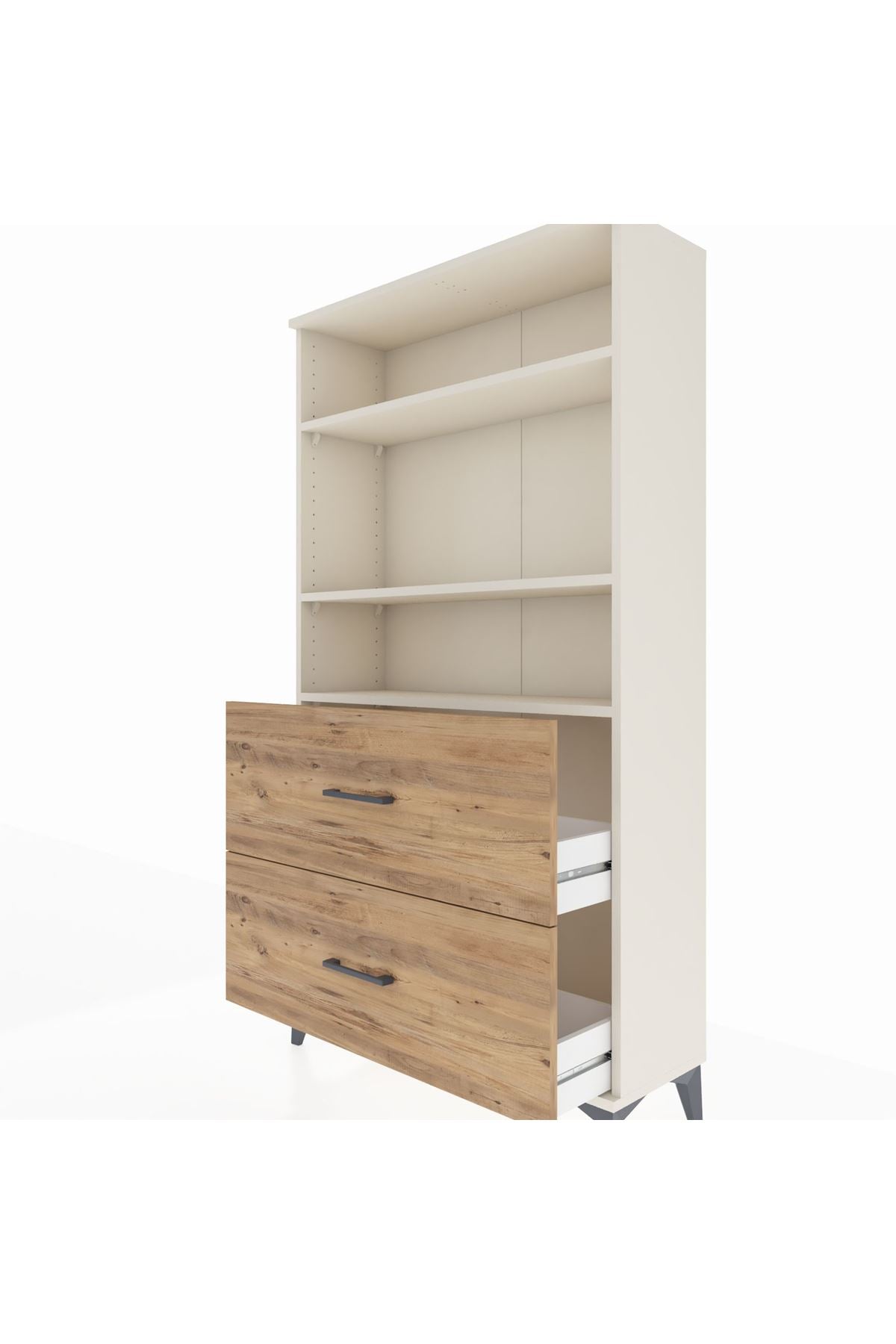 Arges Dolap 3 Raflı 2 Çekmeceli 88x30x163 - S21M022V3A