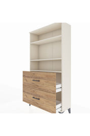 Arges Dolap 3 Raflı 2 Çekmeceli 88x30x163 - S21M022V3A