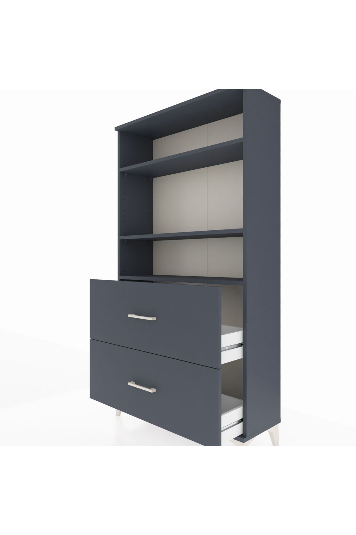Arges Dolap 3 Raflı 2 Çekmeceli 88x30x163 - S21M022V5A