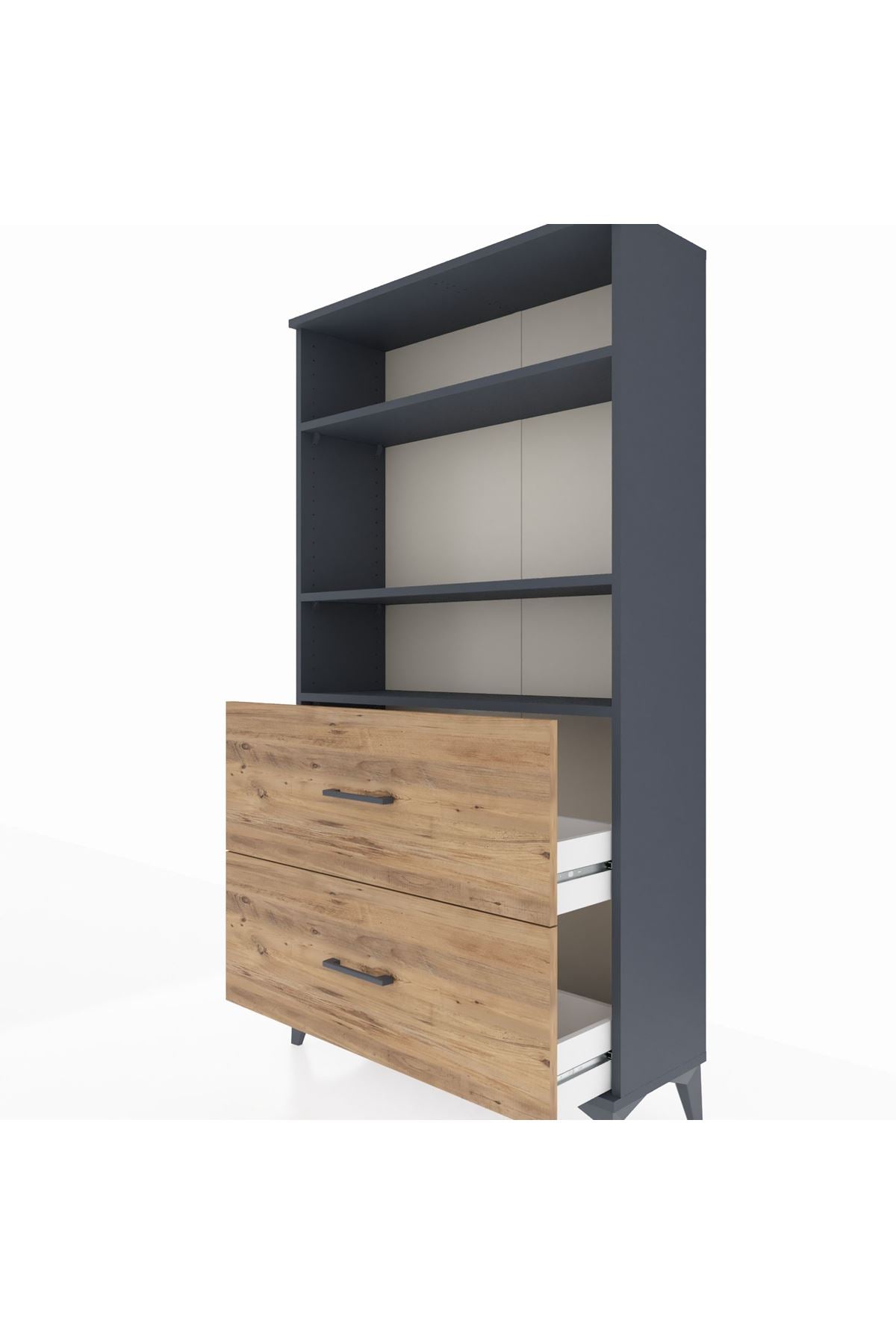 Arges Dolap 3 Raflı 2 Çekmeceli 88x30x163 - S21M022V6A