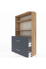 Arges Dolap 3 Raflı 2 Çekmeceli 88x30x163 - S21M022V8A