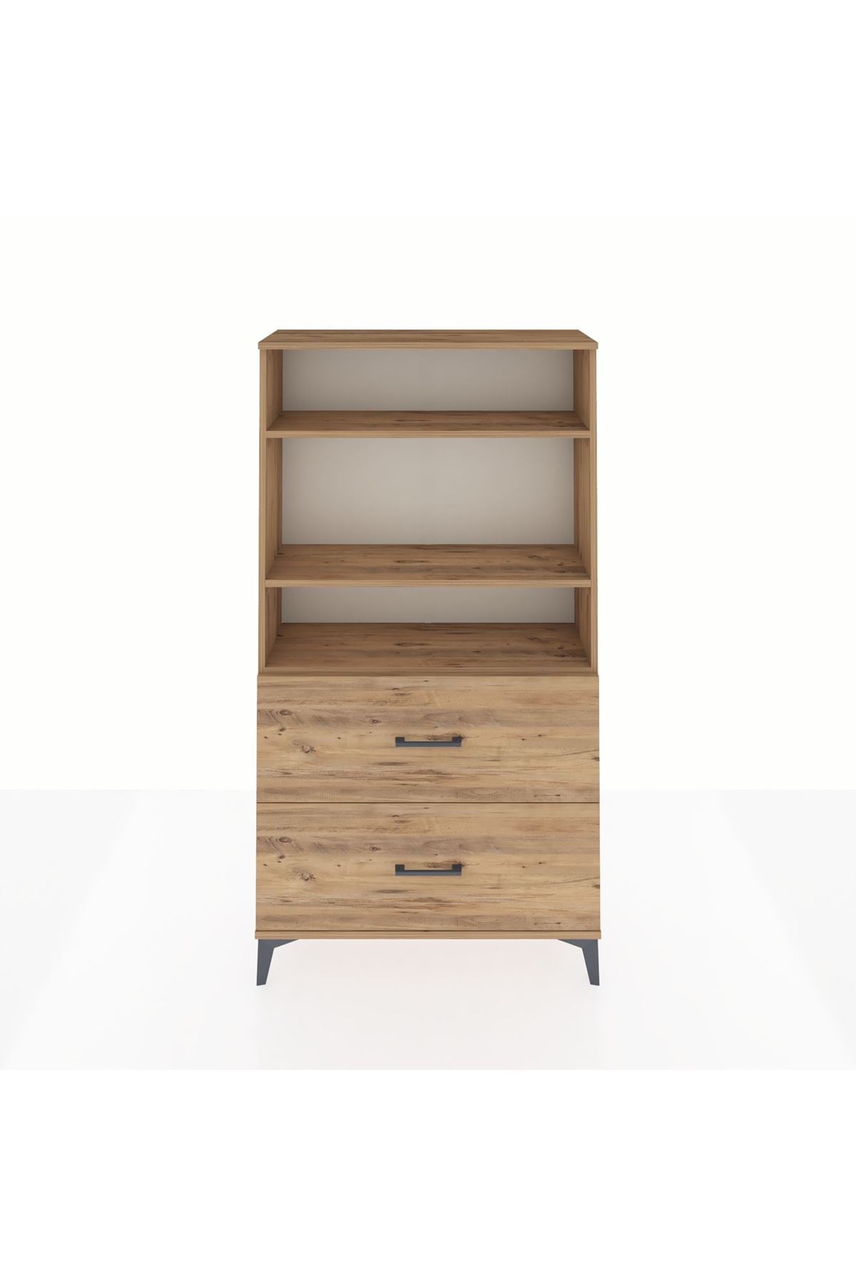 Arges Dolap 3 Raflı 2 Çekmeceli 88x30x163 - S21M022V9A