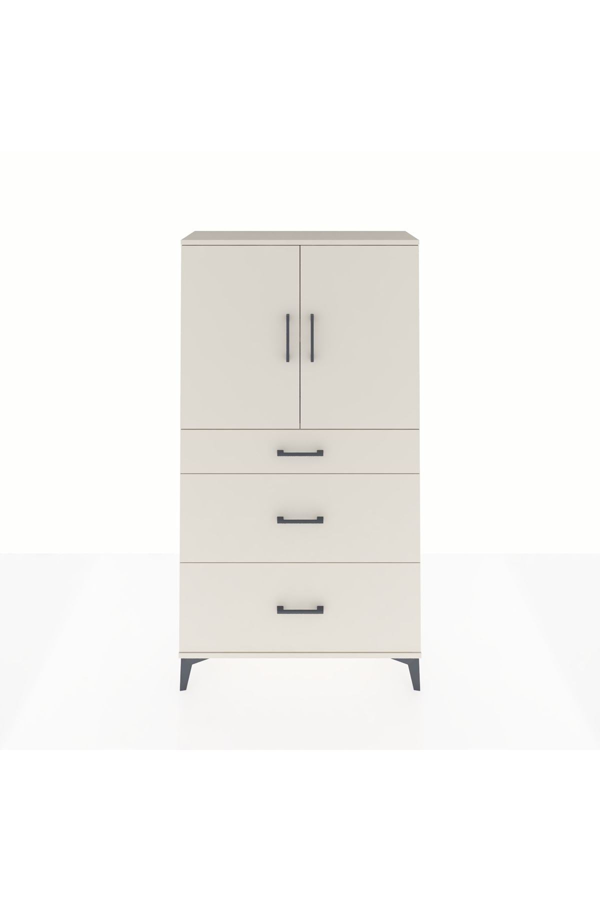 Arges Dolap 2 Raflı 3 Çekmeceli 2 Kapaklı 88x30x163 - S21M023V1A