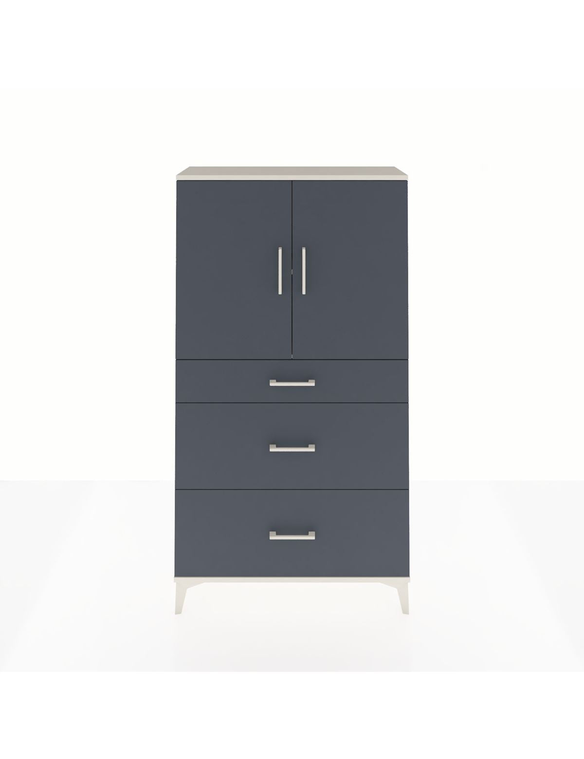 Arges Dolap 2 Raflı 3 Çekmeceli 2 Kapaklı 88x30x163 - S21M023V2A