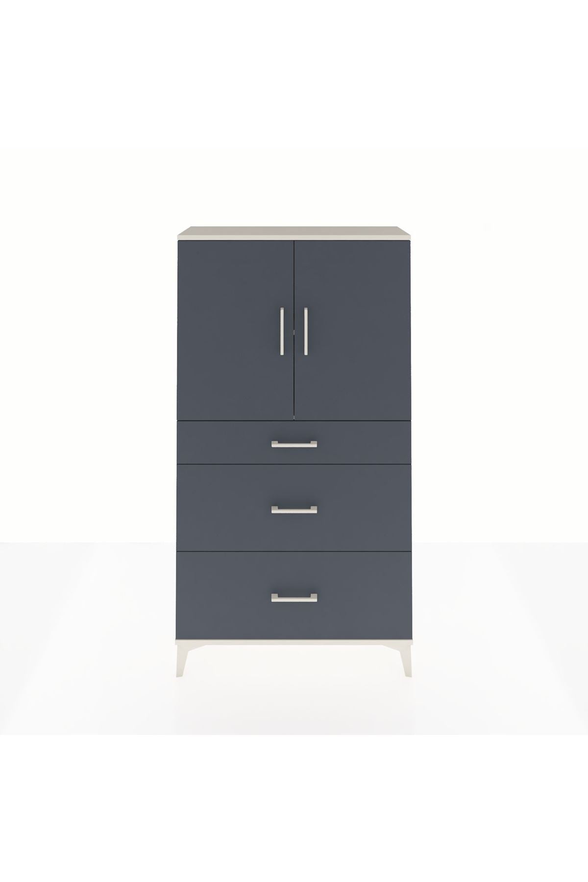 Arges Dolap 2 Raflı 3 Çekmeceli 2 Kapaklı 88x30x163 - S21M023V2A