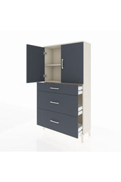 Arges Dolap 2 Raflı 3 Çekmeceli 2 Kapaklı 88x30x163 - S21M023V2A