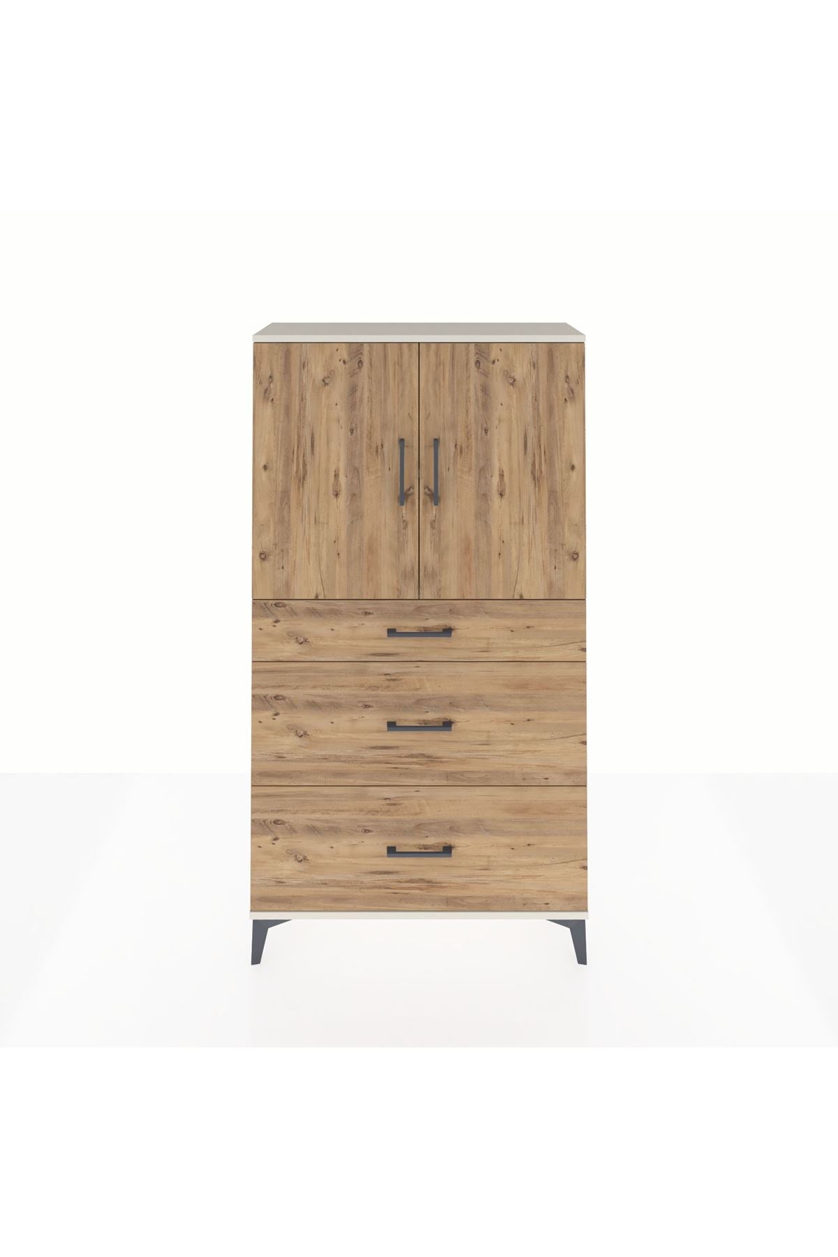 Arges Dolap 2 Raflı 3 Çekmeceli 2 Kapaklı 88x30x163 - S21M023V3A