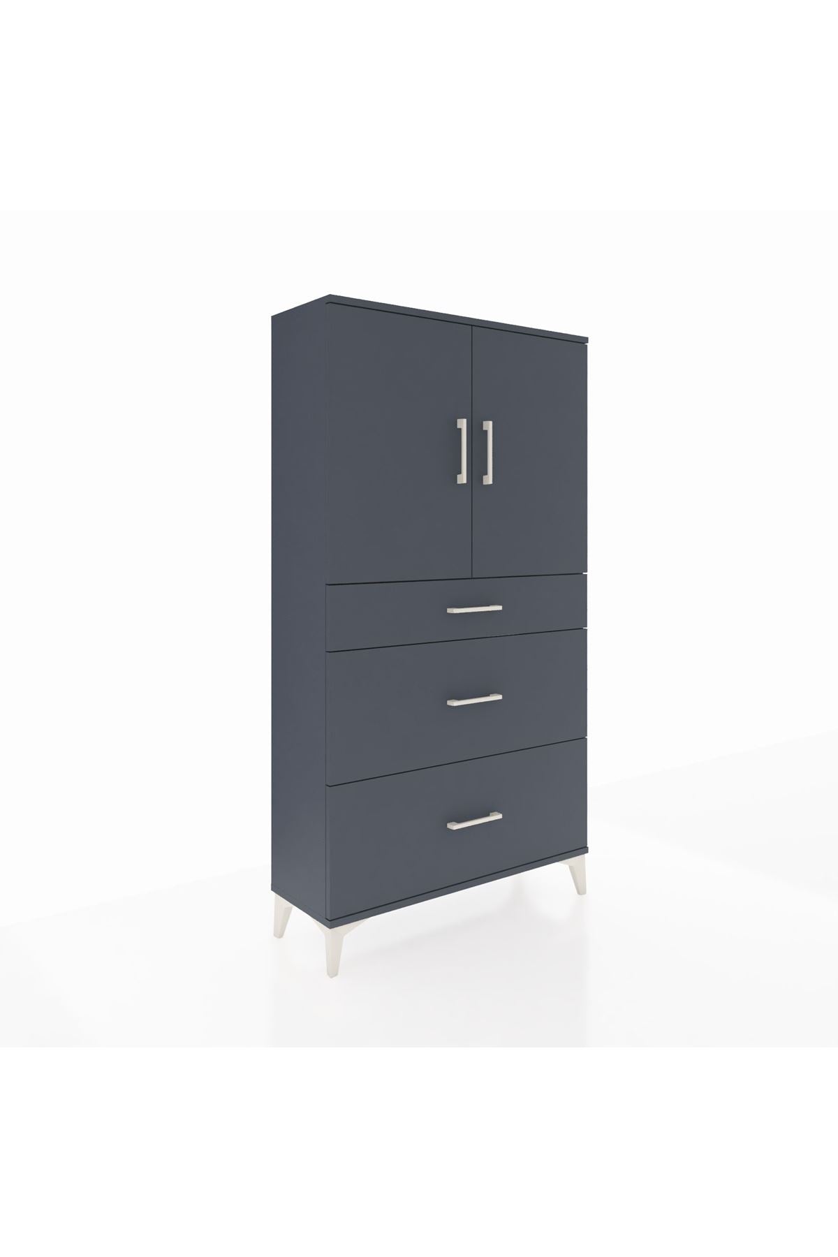Arges Dolap 2 Raflı 3 Çekmeceli 2 Kapaklı 88x30x163 - S21M023V5A