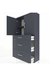 Arges Dolap 2 Raflı 3 Çekmeceli 2 Kapaklı 88x30x163 - S21M023V5A