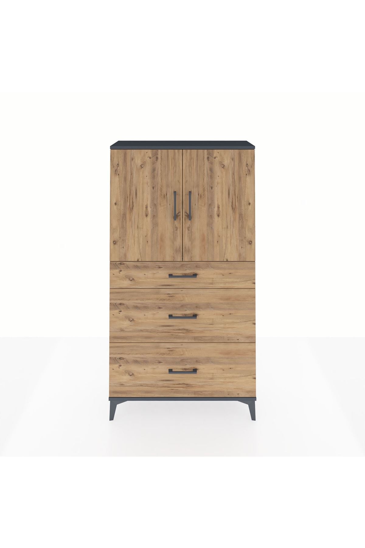 Arges Dolap 2 Raflı 3 Çekmeceli 2 Kapaklı 88x30x163 - S21M023V6A