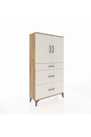 Arges Dolap 2 Raflı 3 Çekmeceli 2 Kapaklı 88x30x163 - S21M023V7A