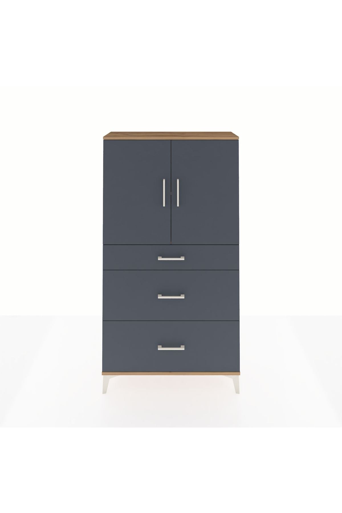 Arges Dolap 2 Raflı 3 Çekmeceli 2 Kapaklı 88x30x163 - S21M023V8A