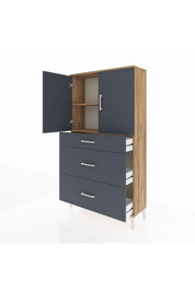 Arges Dolap 2 Raflı 3 Çekmeceli 2 Kapaklı 88x30x163 - S21M023V8A