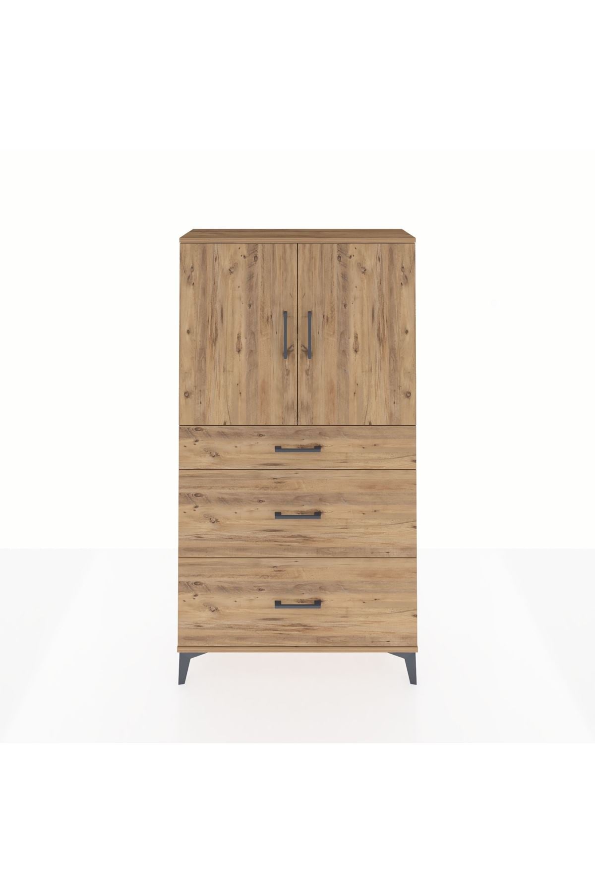 Arges Dolap 2 Raflı 3 Çekmeceli 2 Kapaklı 88x30x163 - S21M023V9A