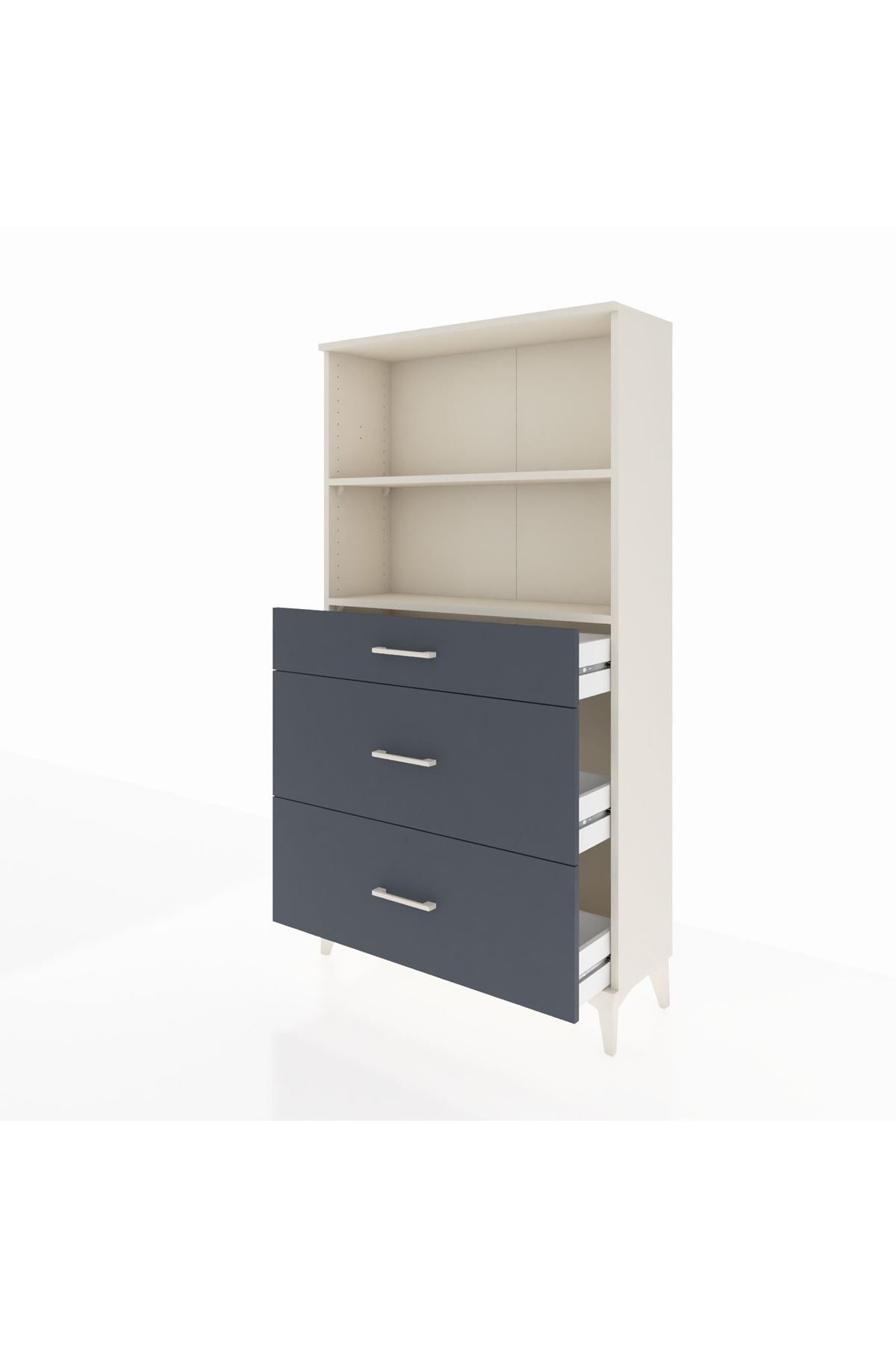 Arges Dolap 2 Raflı 3 Çekmeceli 88x30x163 - S21M024V2A