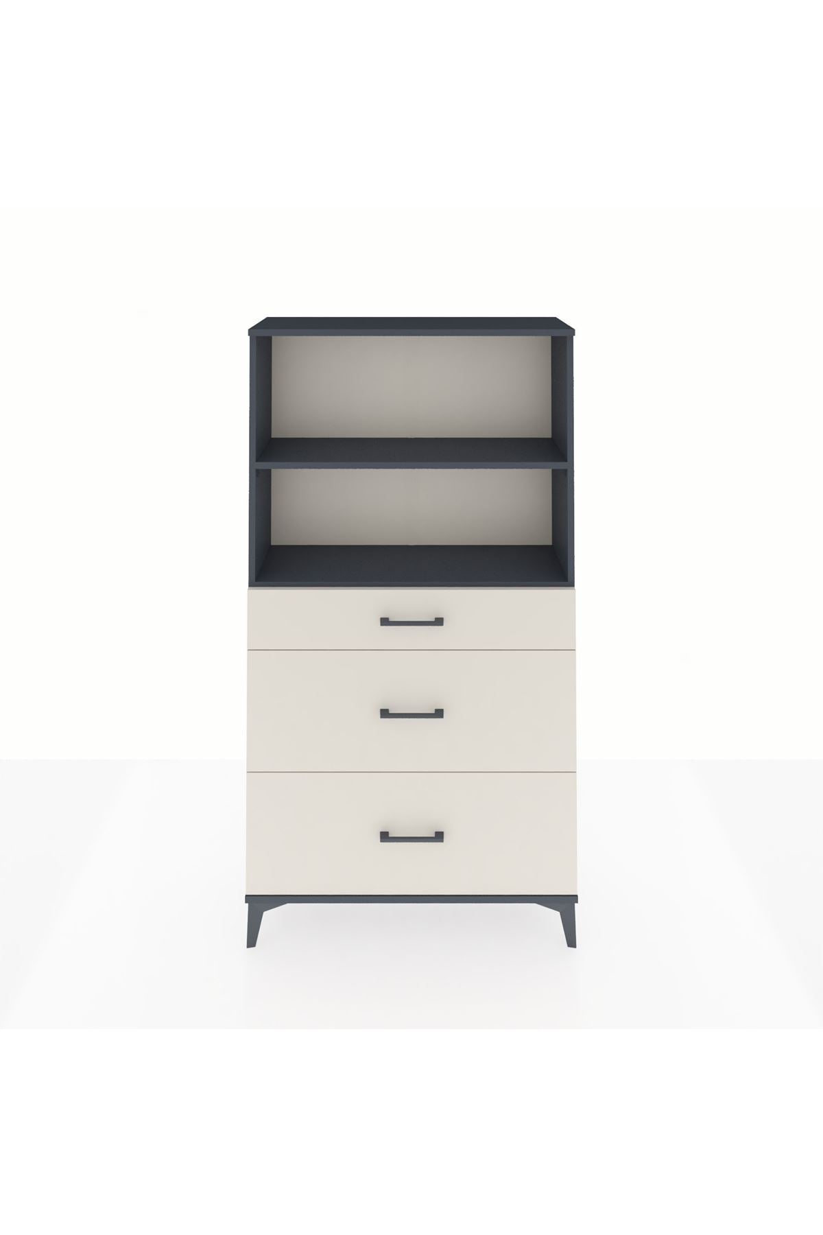 Arges Dolap 2 Raflı 3 Çekmeceli 88x30x163 - S21M024V4A