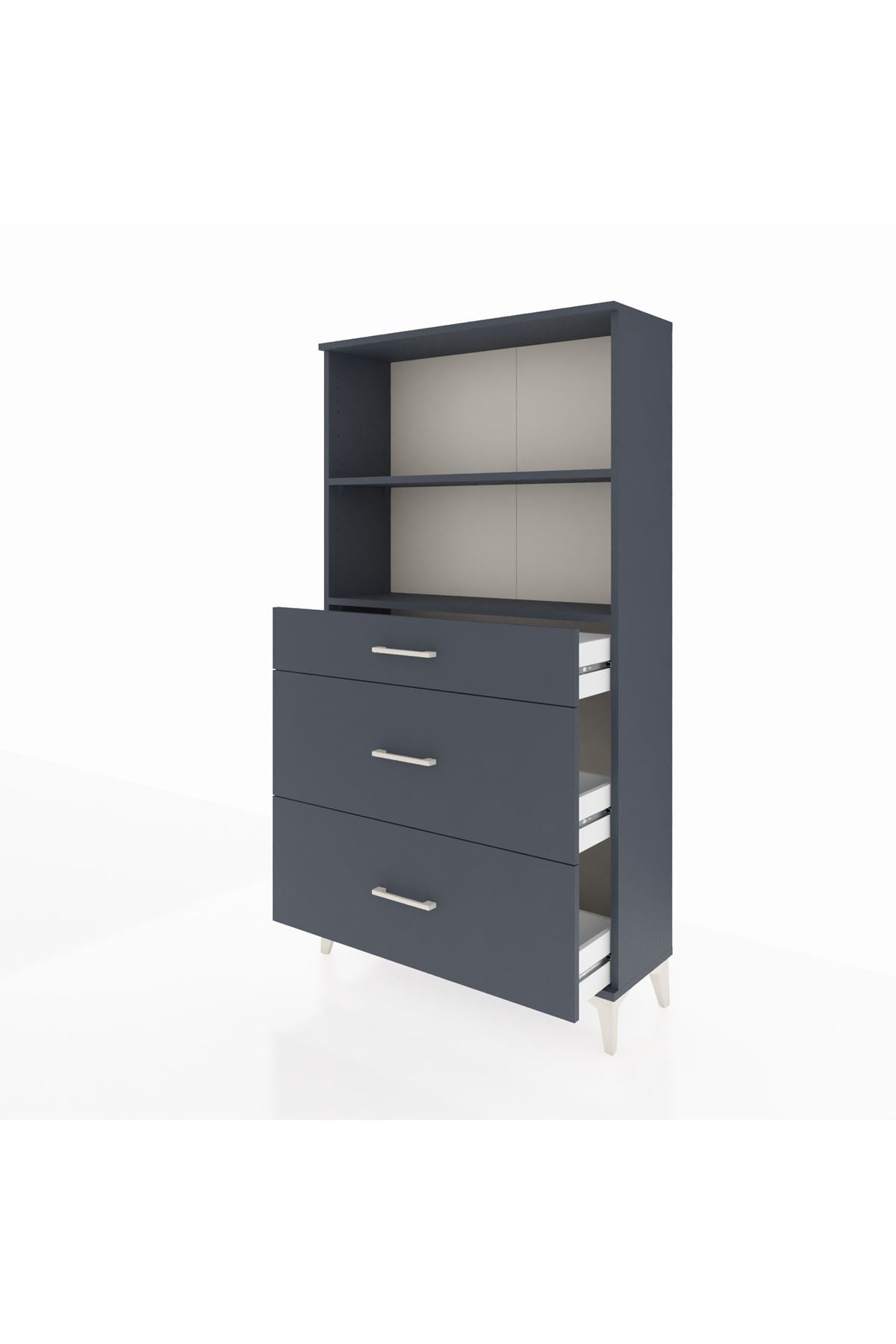 Arges Dolap 2 Raflı 3 Çekmeceli 88x30x163 - S21M024V5A