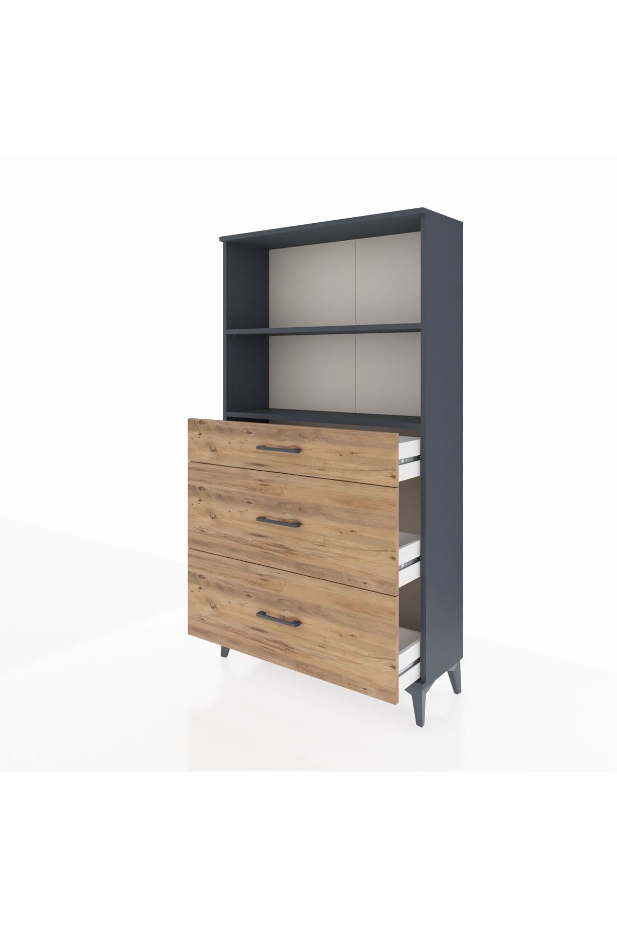 Arges Dolap 2 Raflı 3 Çekmeceli 88x30x163 - S21M024V6A