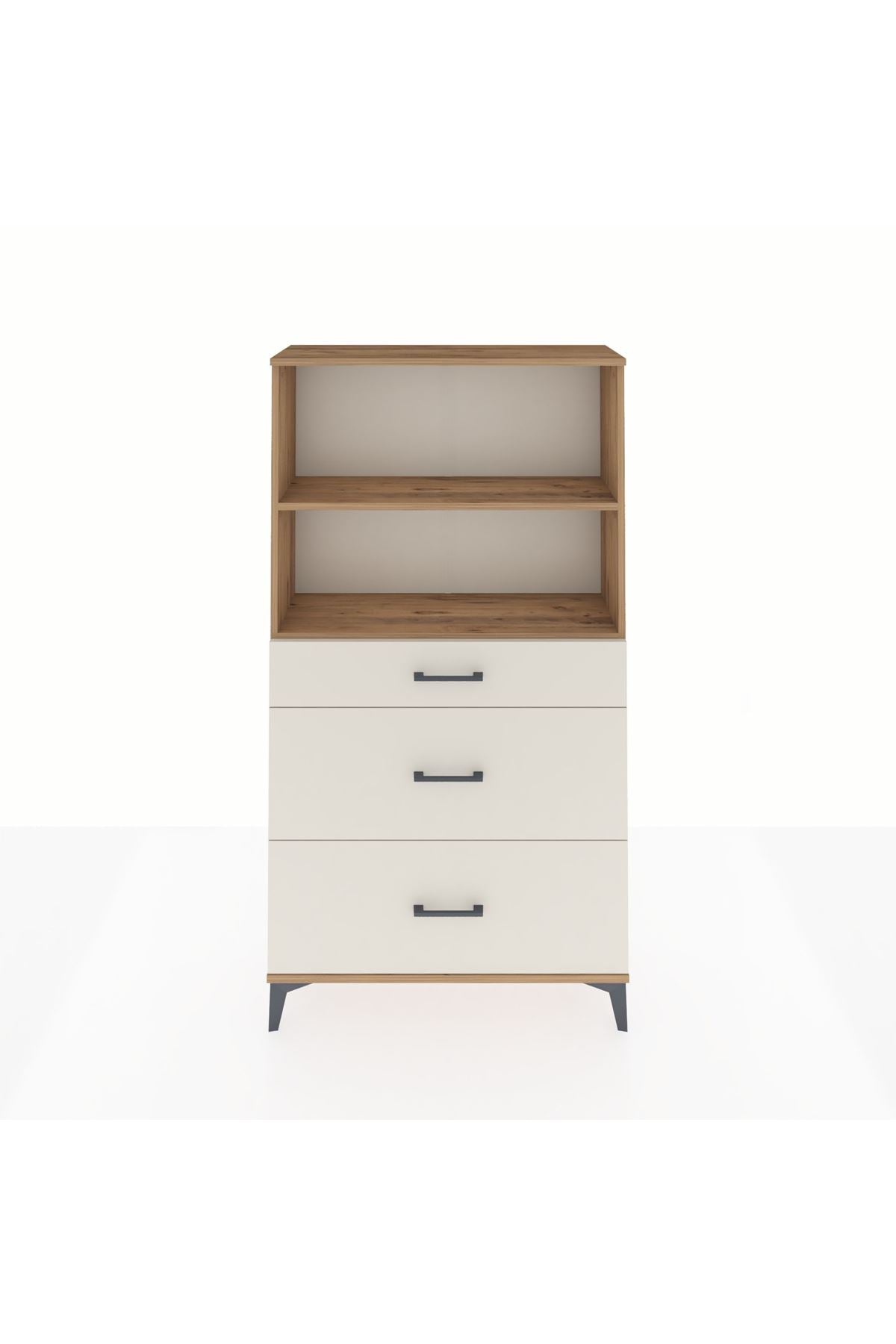 Arges Dolap 2 Raflı 3 Çekmeceli 88x30x163 - S21M024V7A