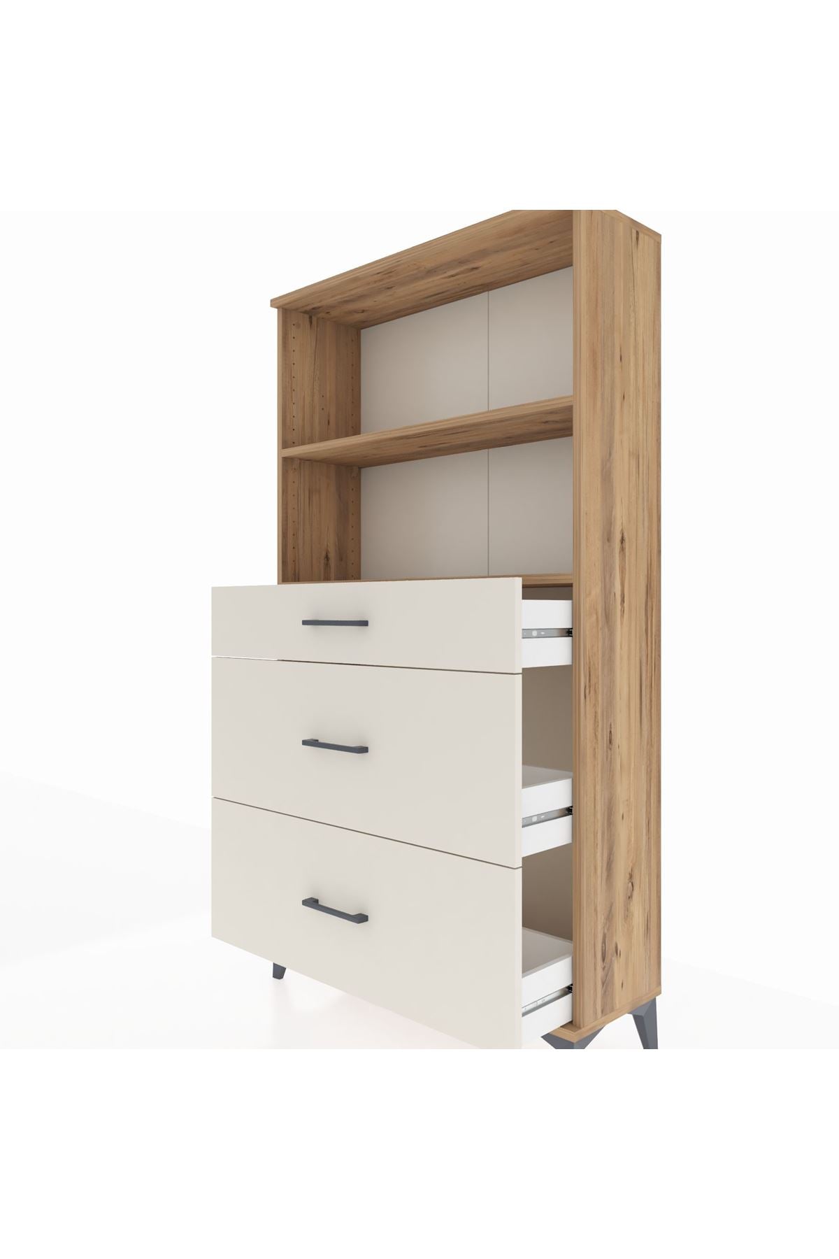 Arges Dolap 2 Raflı 3 Çekmeceli 88x30x163 - S21M024V7A