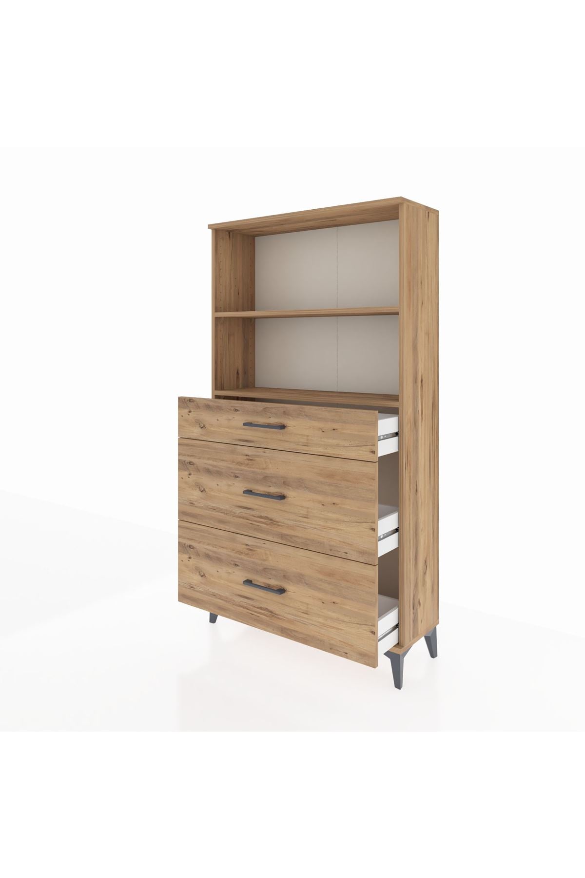 Arges Dolap 2 Raflı 3 Çekmeceli 88x30x163 - S21M024V9A
