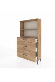Arges Dolap 2 Raflı 3 Çekmeceli 88x30x163 - S21M024V9A