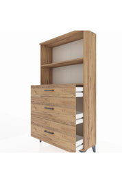 Arges Dolap 2 Raflı 3 Çekmeceli 88x30x163 - S21M024V9A