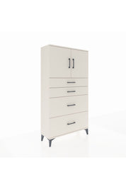 Arges Dolap 2 Raflı 4 Çekmeceli 2 Kapaklı 88x30x163 - S21M025V1A