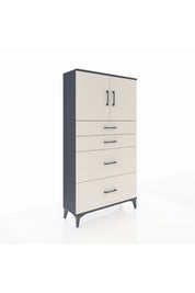 Arges Dolap 2 Raflı 4 Çekmeceli 2 Kapaklı 88x30x163 - S21M025V4A