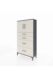 Arges Dolap 2 Raflı 4 Çekmeceli 2 Kapaklı 88x30x163 - S21M025V4A