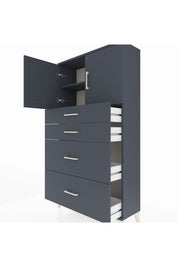Arges Dolap 2 Raflı 4 Çekmeceli 2 Kapaklı 88x30x163 - S21M025V5A