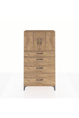 Arges Dolap 2 Raflı 4 Çekmeceli 2 Kapaklı 88x30x163