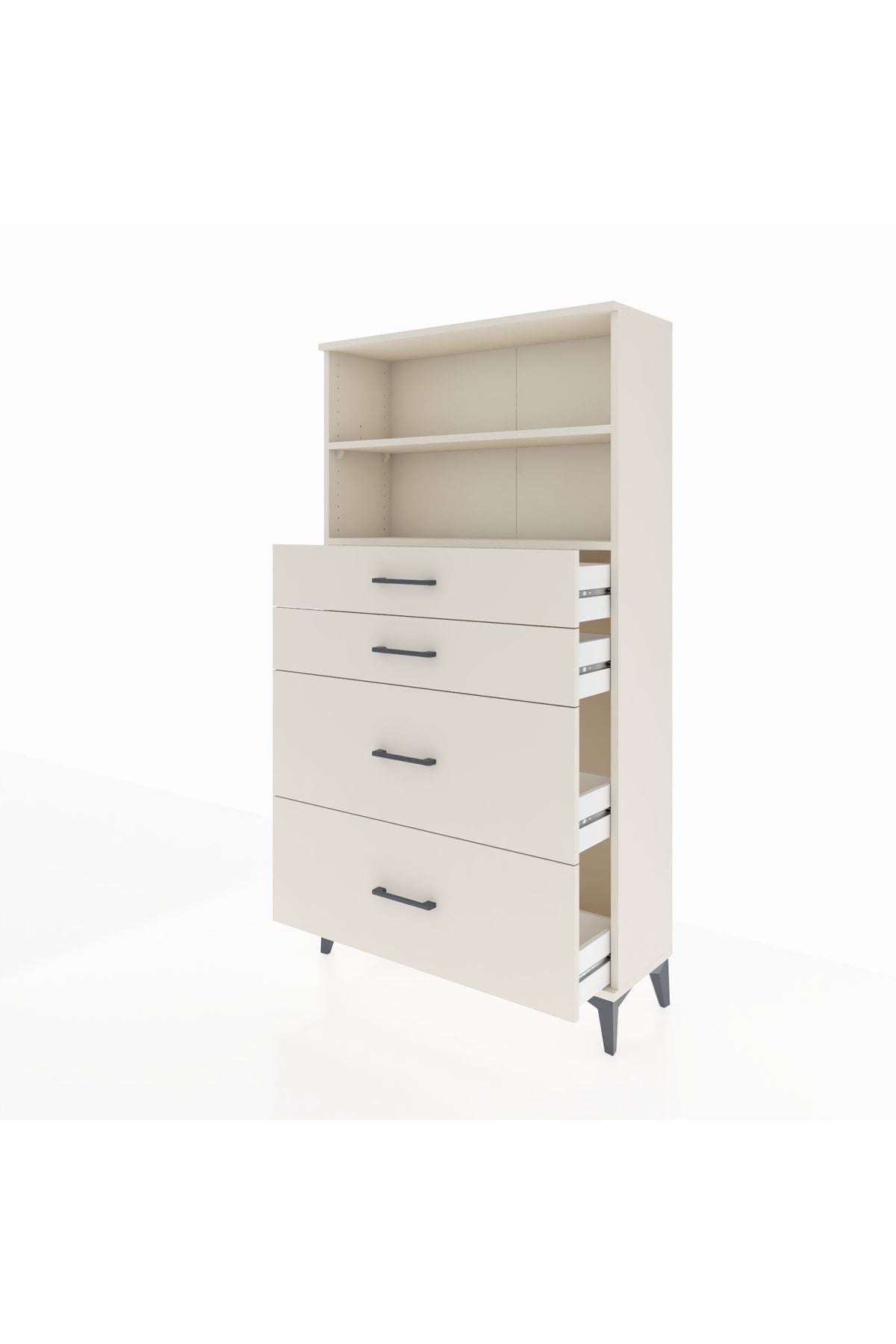 Arges Dolap 2 Raflı 4 Çekmeceli 88x30x163 - S21M026V1A