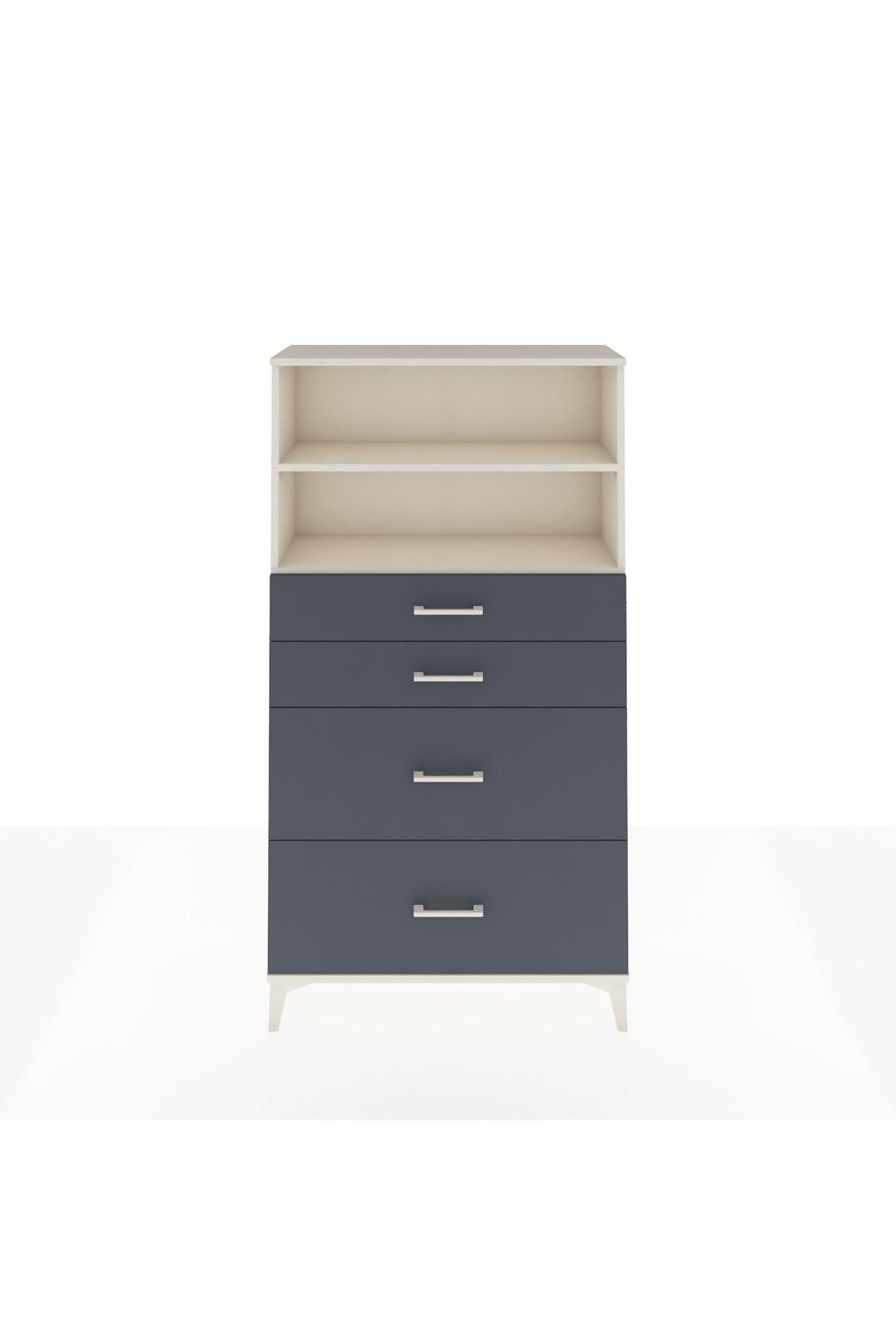 Arges Dolap 2 Raflı 4 Çekmeceli 88x30x163 - S21M026V2A