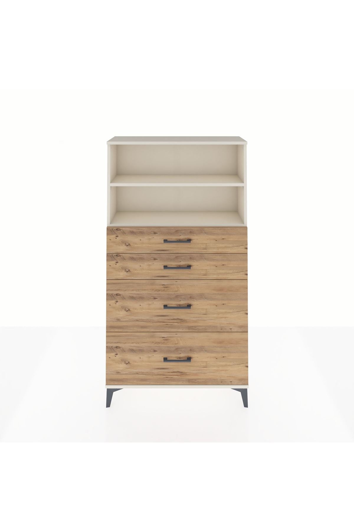 Arges Dolap 2 Raflı 4 Çekmeceli 88x30x163 - S21M026V3A