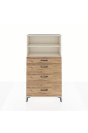 Arges Dolap 2 Raflı 4 Çekmeceli 88x30x163 - S21M026V3A