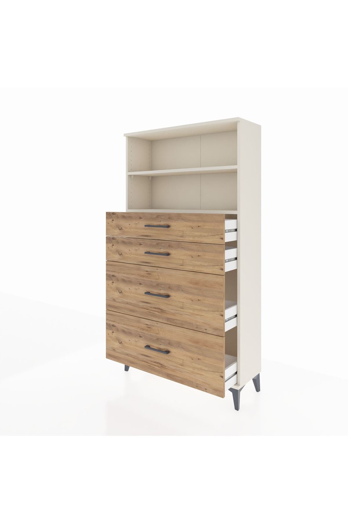 Arges Dolap 2 Raflı 4 Çekmeceli 88x30x163 - S21M026V3A