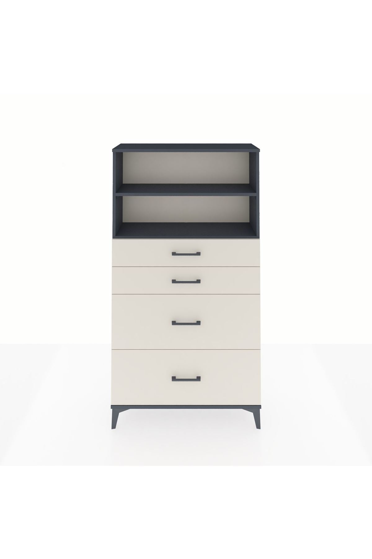 Arges Dolap 2 Raflı 4 Çekmeceli 88x30x163 - S21M026V4A