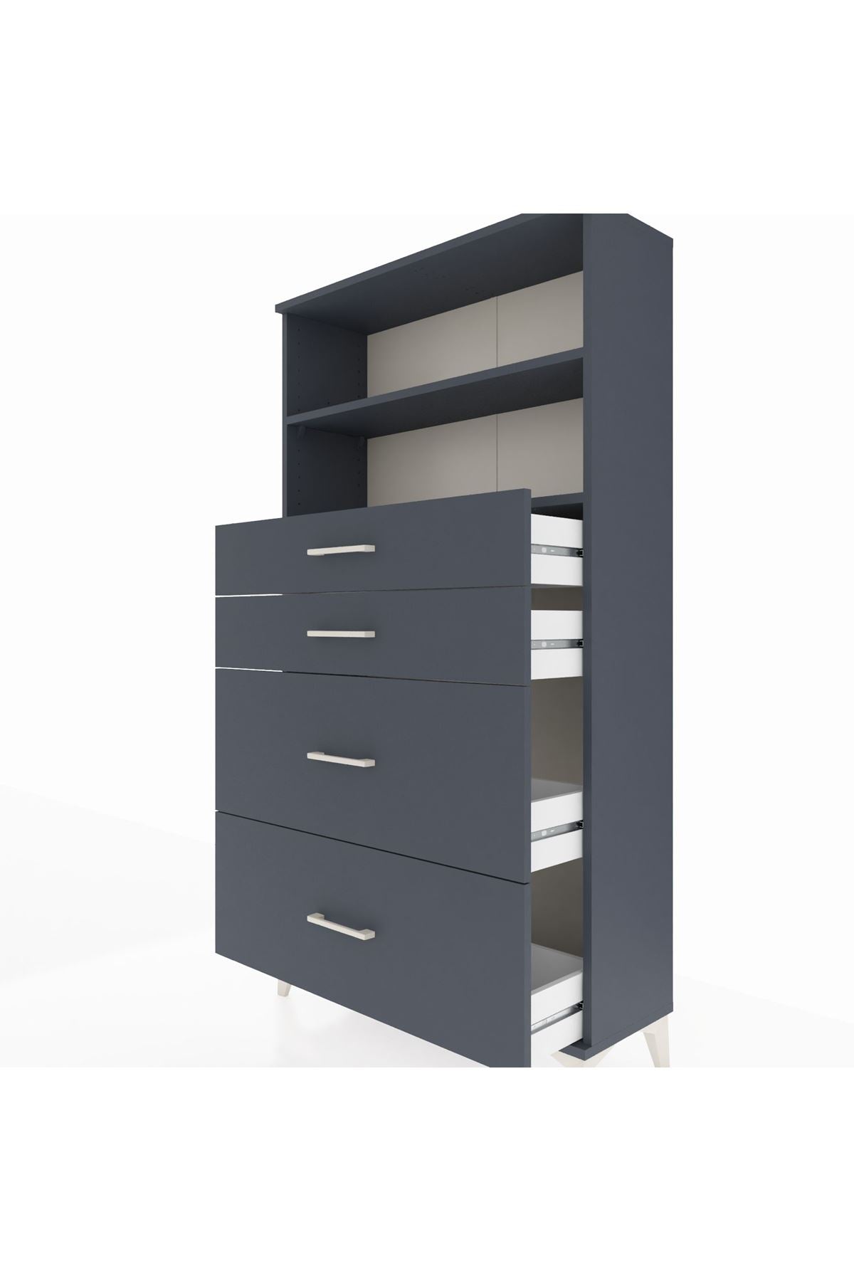 Arges Dolap 2 Raflı 4 Çekmeceli 88x30x163 - S21M026V5A