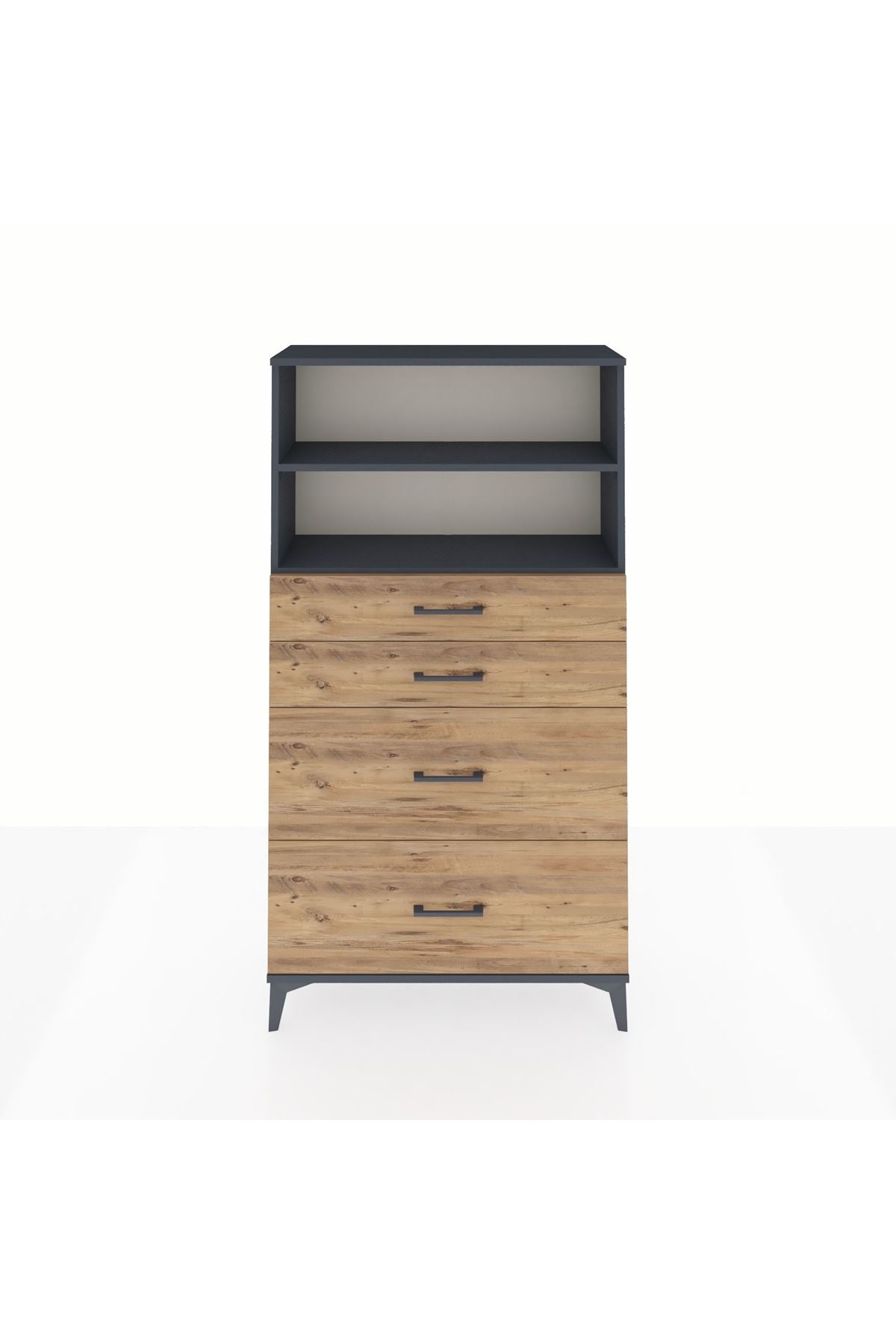 Arges Dolap 2 Raflı 4 Çekmeceli 88x30x163 - S21M026V6A