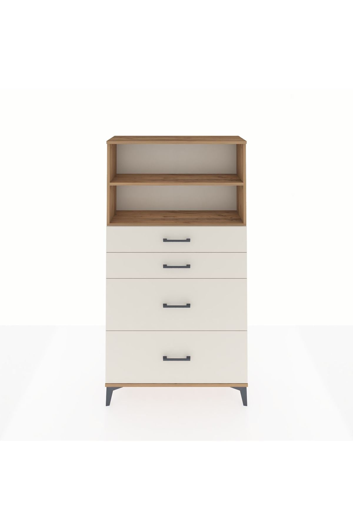 Arges Dolap 2 Raflı 4 Çekmeceli 88x30x163 - S21M026V7A