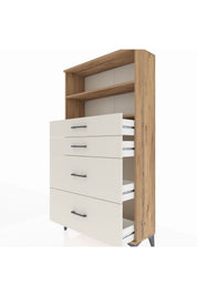 Arges Dolap 2 Raflı 4 Çekmeceli 88x30x163 - S21M026V7A