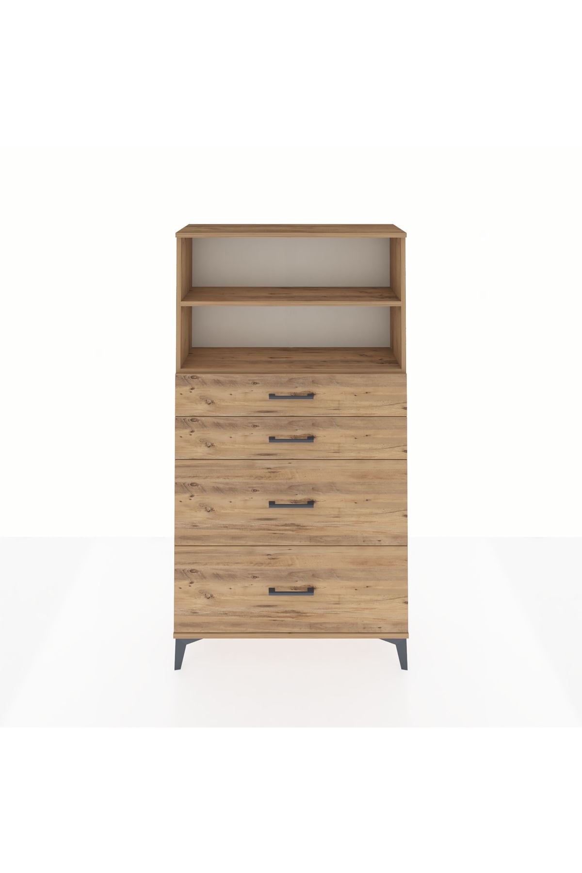 Arges Dolap 2 Raflı 4 Çekmeceli 88x30x163 - S21M026V9A