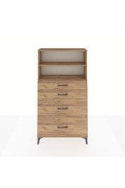 Arges Dolap 2 Raflı 4 Çekmeceli 88x30x163 - S21M026V9A