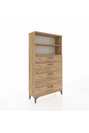 Arges Dolap 2 Raflı 4 Çekmeceli 88x30x163 - S21M026V9A