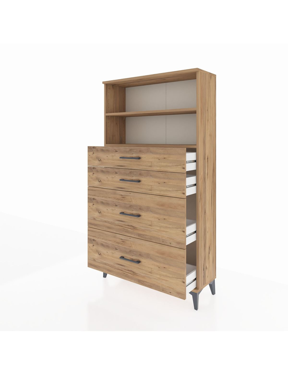 Arges Dolap 2 Raflı 4 Çekmeceli 88x30x163 - S21M026V9A
