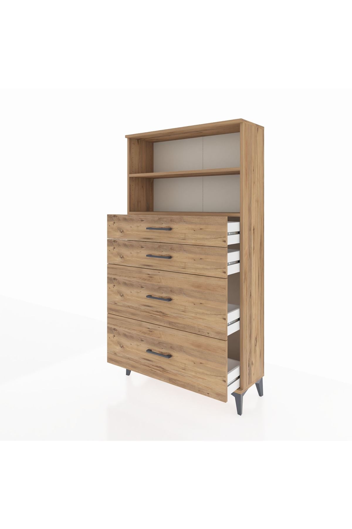 Arges Dolap 2 Raflı 4 Çekmeceli 88x30x163 - S21M026V9A