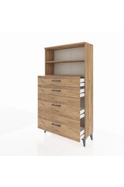 Arges Dolap 2 Raflı 4 Çekmeceli 88x30x163 - S21M026V9A