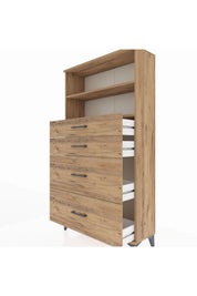 Arges Dolap 2 Raflı 4 Çekmeceli 88x30x163 - S21M026V9A